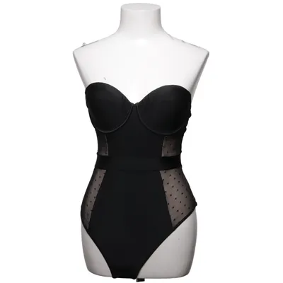 Maillot de bain une pièce (Noir, Beige) de Wolf & Whistle Élasthane, Polyamide, Polyester
