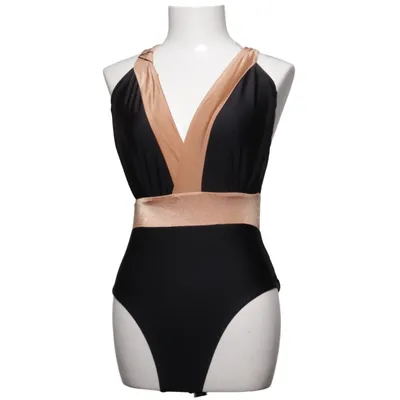 Maillot de bain une pièce (Noir, Beige) de Absolut Élasthane, Polyamide