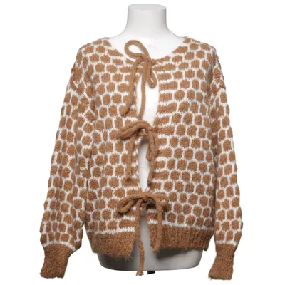 Cardigan (Brown, White) from Love Forever Acrylic, Alpaca wool, Nylon
