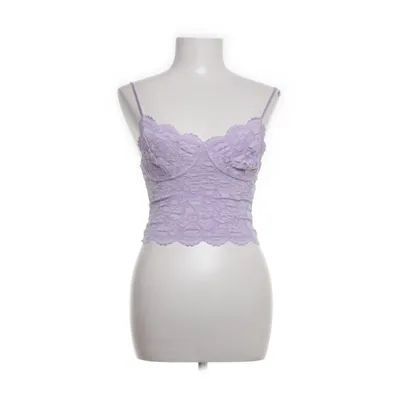 Crop top (Lila) van Amisu Elastaan, Polyamide, Polyester