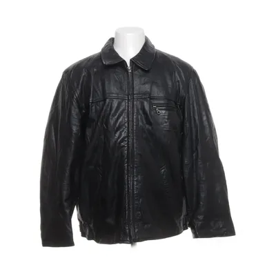 Leren jack (Zwart) van SAKI Leather Leer, Polyester