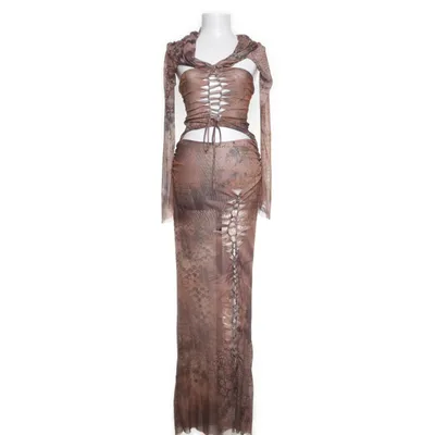 Maxikleid (Beige, Mehrfarbig) von Jaded London Polyester, Elasthan