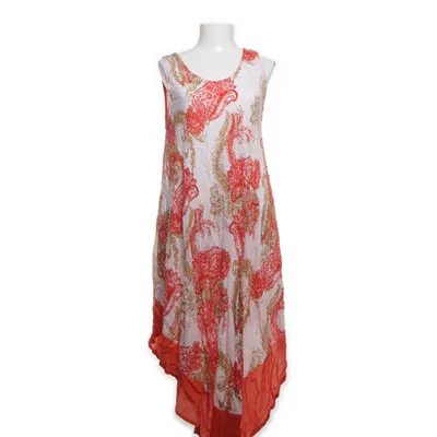 Dress (White, Red) from Indian Emporium Viscose