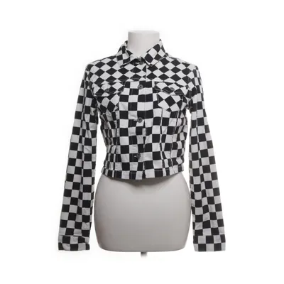 Denim jacket (Black, White) from Urban Classics Cotton, Elastane