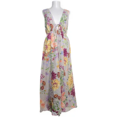 Långklänning (Grå, Flerfärgad) från H&M Bomull, Linne