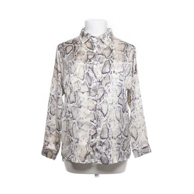 Blouse (Beige, Blauw) Katoen, Polyester