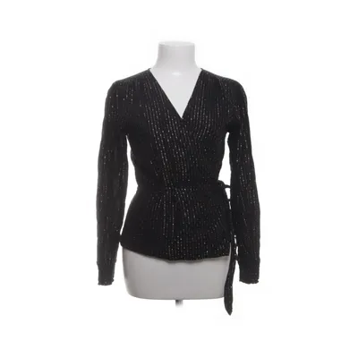 Wrap blouse (Black, Gold) from America Today Cotton, Polyester