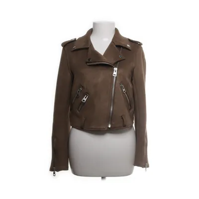 Biker jacket (Green) from Zara Basic Outerwear Elastane, Polyester