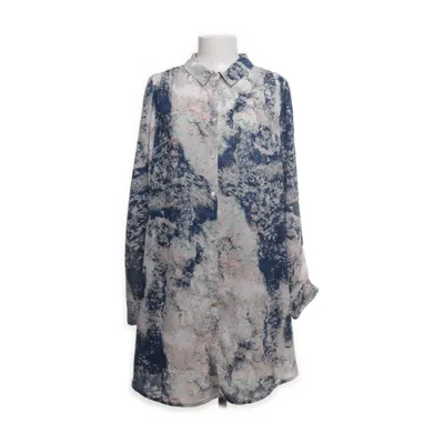 Skjorte (Blå, Flerfarvet) fra Zizzi Polyester