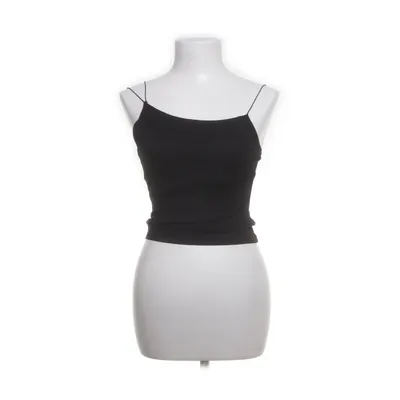 Crop top (Zwart) van Edited Viscose, Elastaan