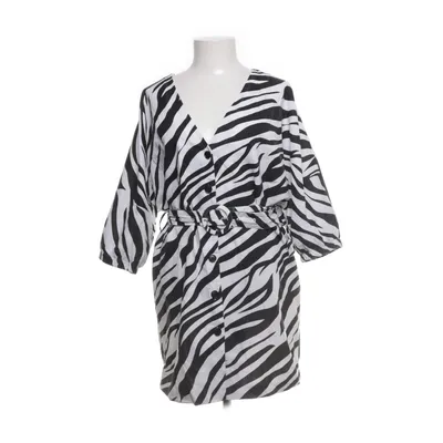 Blousejurk (Zwart, Wit) van Tess V Viscose, Linnen, Polyester