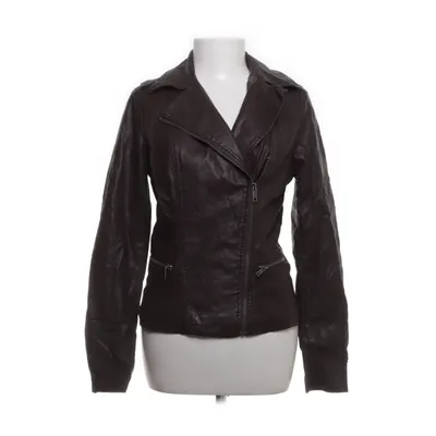 Biker jacket (Brown) from Jean Pascale Polyester, Polyurethane, Viscose