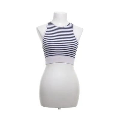 Crop top (Blue, Gray) from Zara Elastane, Nylon, Polyester