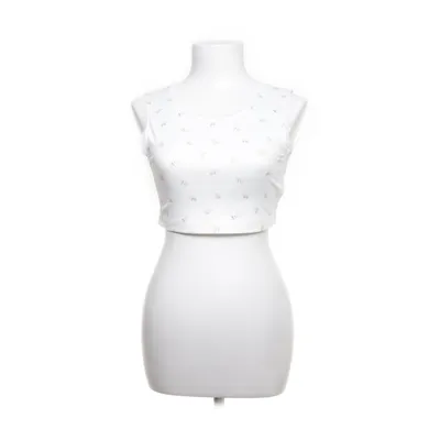 Crop Top (Weiß, Mehrfarbig) von Shein Polyester, Elasthan