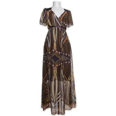 Maxi dress (Brown, Multicolored) from Gegrge Polyester