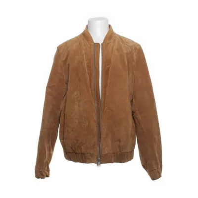 Læderjakke (Brun) fra Mango Casual Polyester, Læder