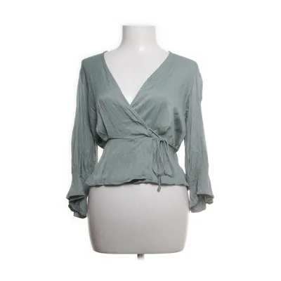 Slå-om bluse (Grøn) fra Pigalle Viscose