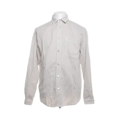 Denim shirt (Beige, Gray) from Zara Cotton, Linen