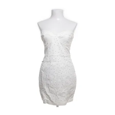 Denim dress (White, Silver) from NA-KD Cotton, Elastane