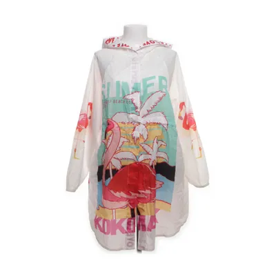 Raincoat (White, Multicolored) from Aikha Cotton, Polyester