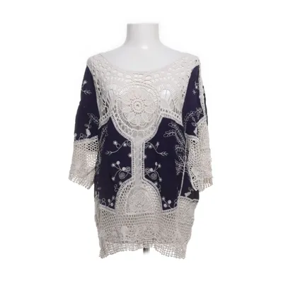 Top (Blue, White) from Voyelles Cotton