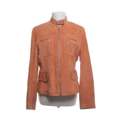 Læderjakke (Beige) fra Taifun Polyester, Læder