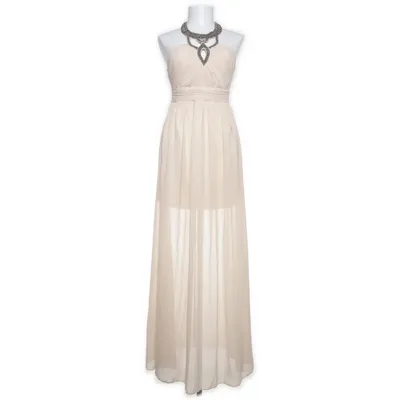 Aftenkjole (Beige) fra Little Mistress Polyester