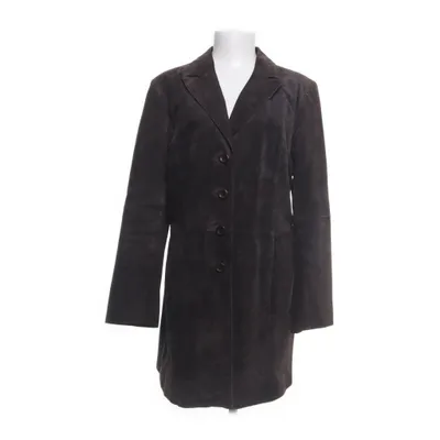 Leren jas (Bruin) van Marco Pecci  Polyester, Leer