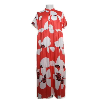 Långklänning (Vit, Röd) från Hängmatta Elastan, Viskos