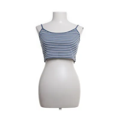 Crop top (Bleu, Blanc) de Pacific Republic Coton, Élasthane