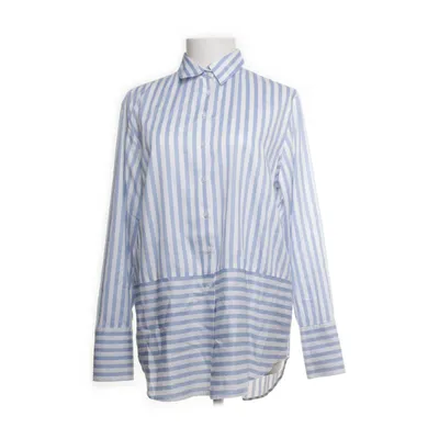 Shirt (White, Blue) from Eterna Cotton