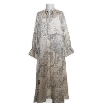 Maxi jurk (Beige, Meerkleurig) van H&M Modern Classic Polyester