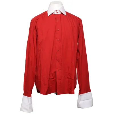 Shirt (Red, White) from Invento Cotton