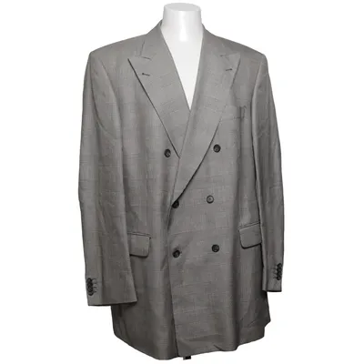 Blazer (Gris) de E. Thomas Soie, Viscose, Laine
