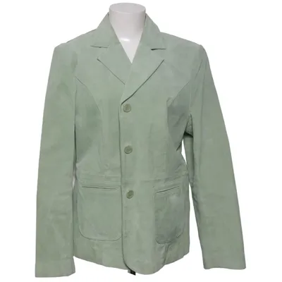 Leather blazer (Green) from Classic Woman Leather, Polyester