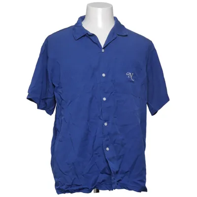 Chemise à manches courtes (Bleu) de New Black Tencel