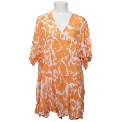 Dress (Orange, White) from Made in italy Cotton, Viscose