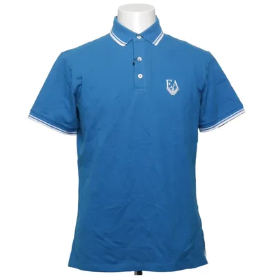 Poloshirt (Blauw) van Emporio Armani Katoen, Elastaan