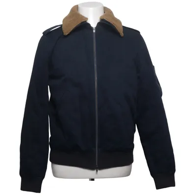 Blouson aviateur (Bleu) de A.P.C. Coton, Cuir, Polyester, Viscose, Laine