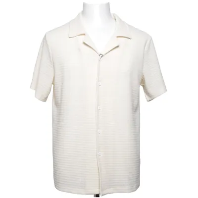 Kortärmad skjorta (Beige) från Shein Elastan, Polyester