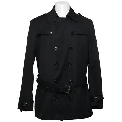 Trench coat (Black) from Emilio Cotton, Polyester, Viscose