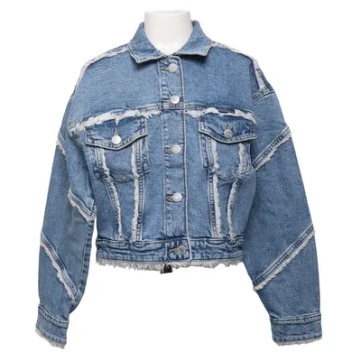 Jeansjacke (Blau) von H&M Baumwolle, Elasthan