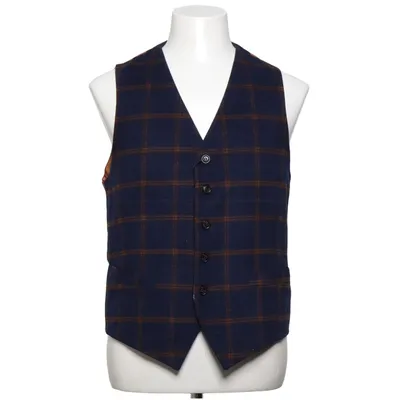 Jakkesætsvest (Blå, Brun) fra Dobell Polyester, Uld