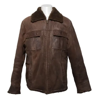 Shearlingjacka (Brun) från East West Akryl, Skinn, Polyester