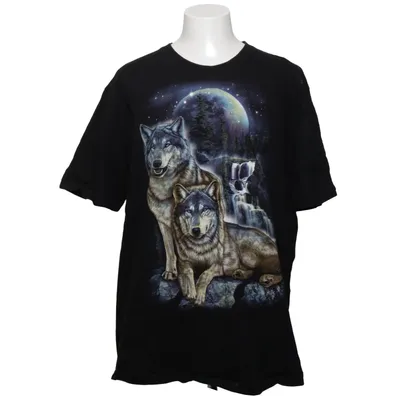 T-shirt (Black, Multicolored) from Rock Eagle Cotton