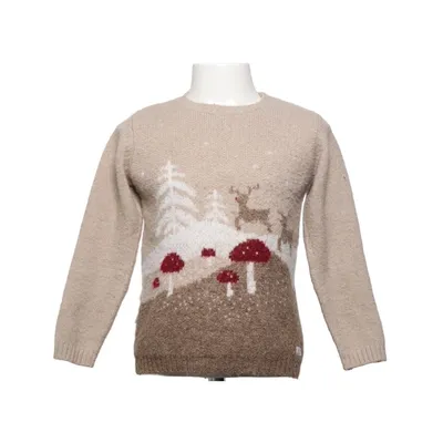 Julesweater (Beige, Flerfarvet) fra Newbie by KappAhl Akryl, Elastan, Polyamid, Polyester, Uld