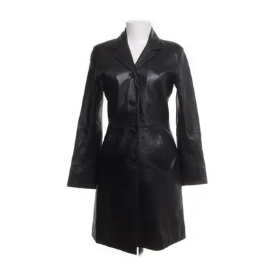 Leather coat (Black) from Sakl Leather, Polyester