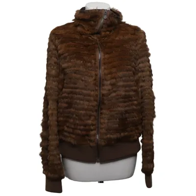Veste en fourrure (Marron) de Tru Trussardi Polyamide, Fourrure de lapin