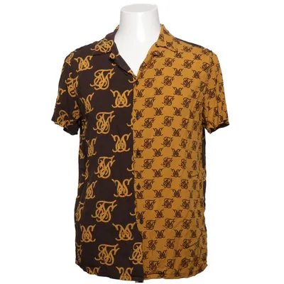 Korte mouwen shirt (Bruin, Geel, Meerkleurig) van SikSilk Viscose