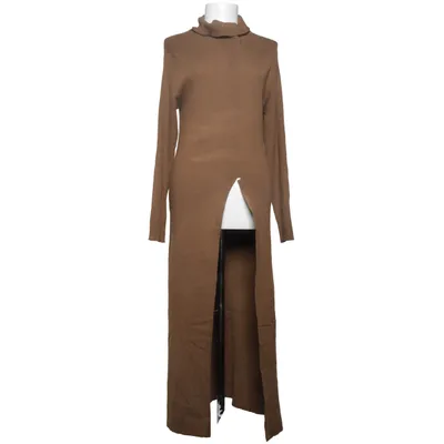 Jurk met col (Bruin) van Sweewë Polyamide, Polyester